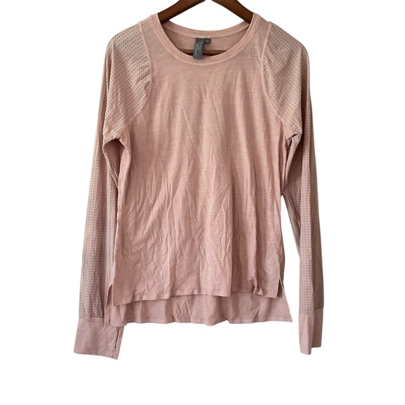 Sweaty Betty Breeze Merino Long Sleeve Running Top, Antique Pink Size Medium - Picture 1 of 8